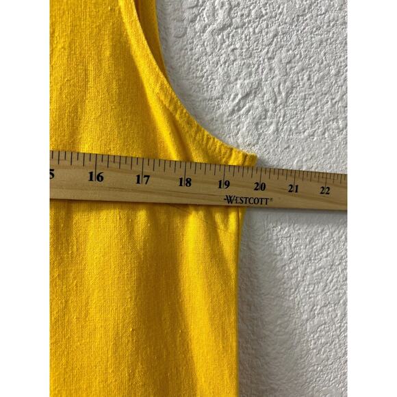 Sag Harbor 2 Piece Outfit Shacket And Tank Dress 10 P Linen Blend Flower Buttons - Picture 14 of 16